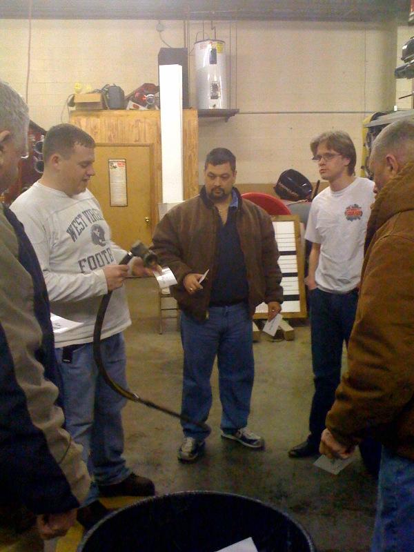 FF Angus Explaining the foam adductor @ Thurs. night drill